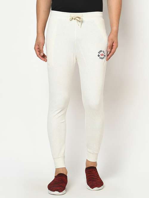 white solid track pant - 18239846 -  Standard Image - 0
