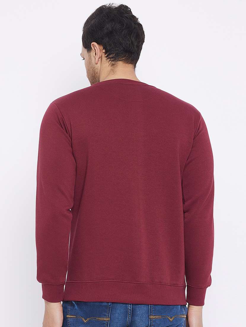 red color-blocked cut & sew sweatshirt - 18239882 -  Standard Image - 2