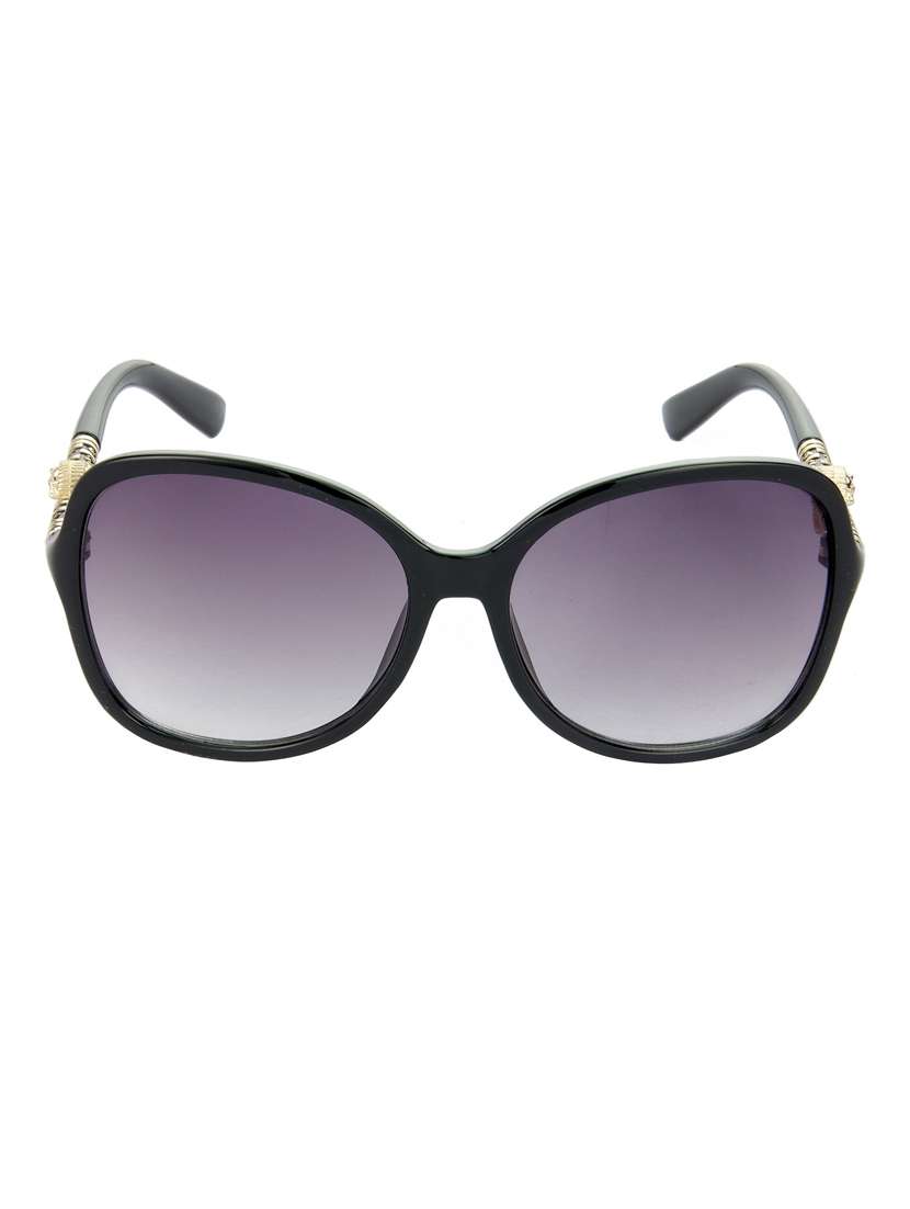 hrinkar men women boys & girls over-sized &  sunglasses black frame, grey lens (medium)
