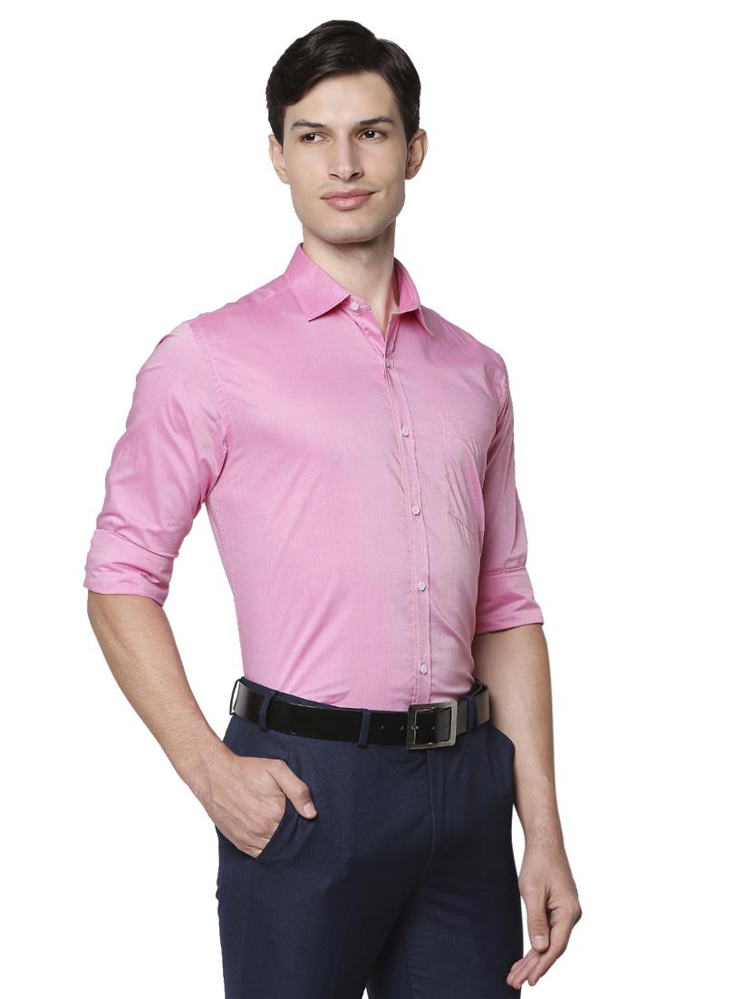 pink solid formal shirt - 18244484 - Standard Image - 2