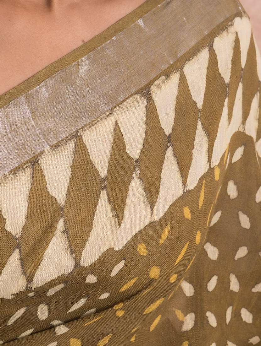 dabu printed saree  with blouse - 18244575 -  Standard Image - 2