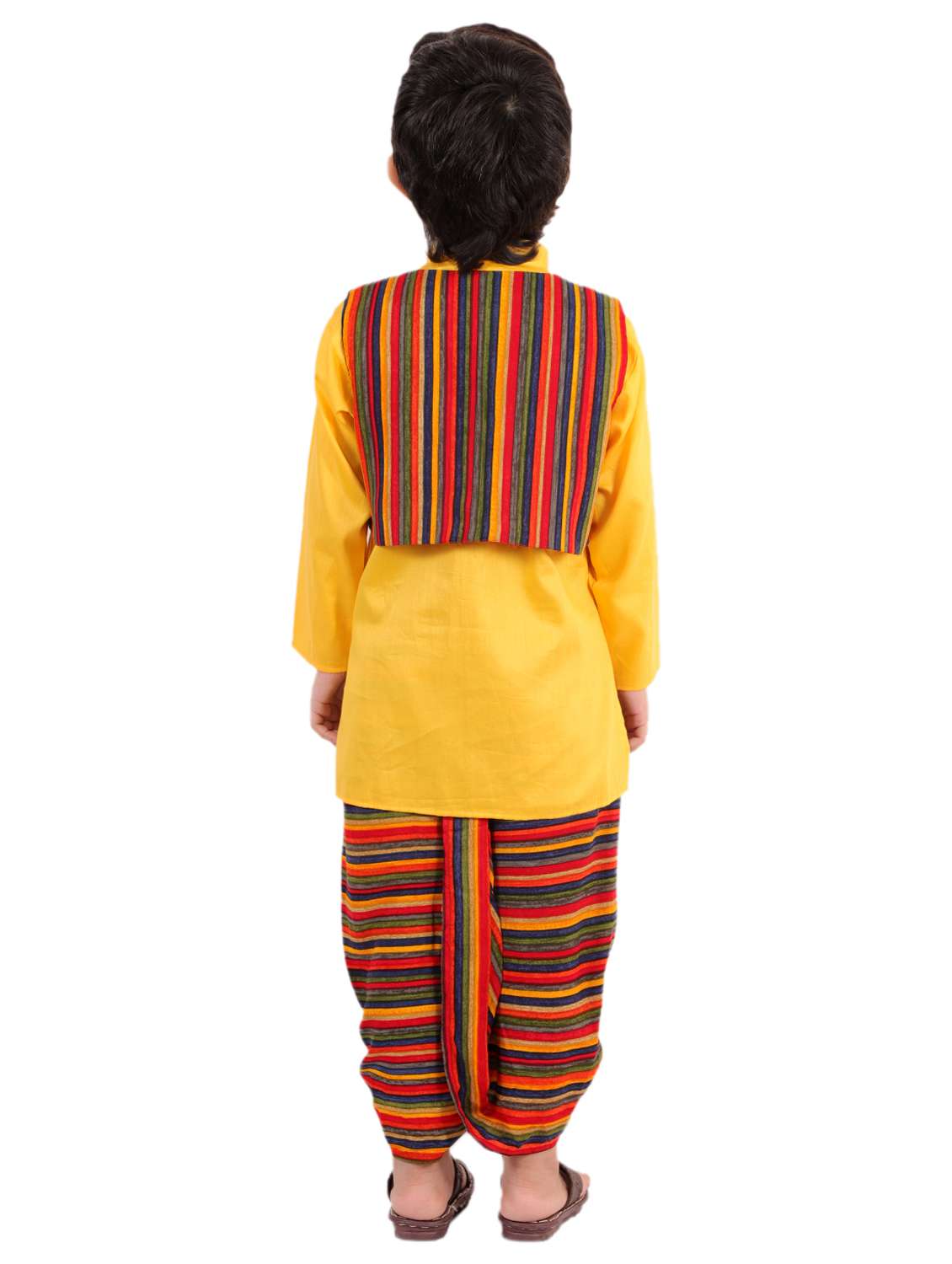 yellow dhoti kurta set - 18244890 - Standard Image - 2