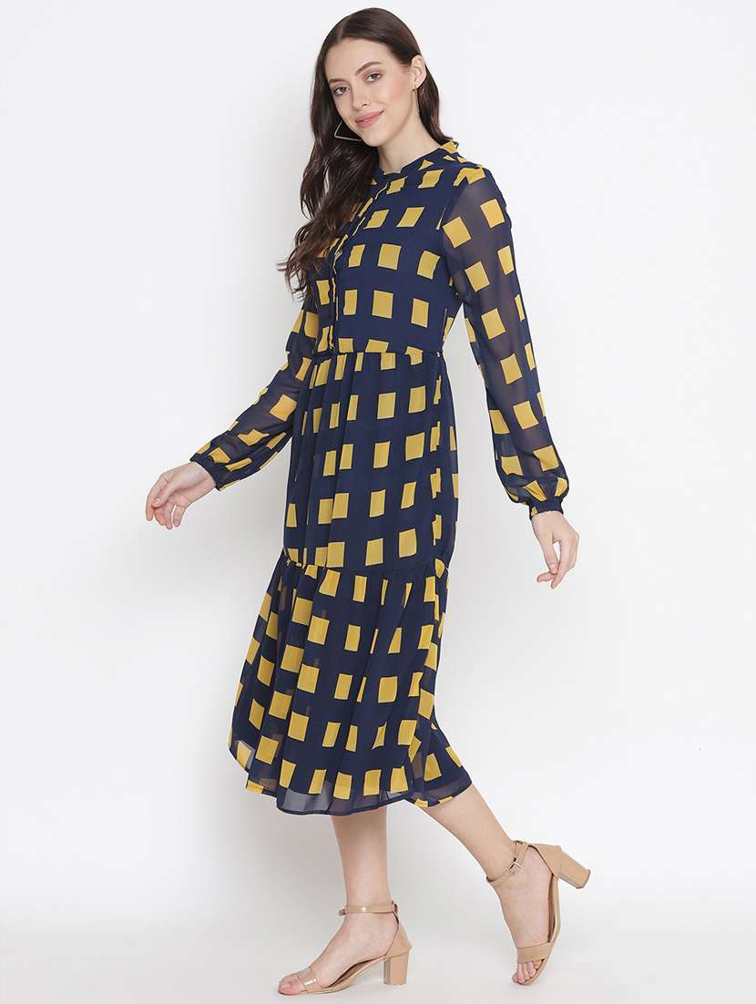 women's tiered dress geometric dress - 18246524 -  Standard Image - 2