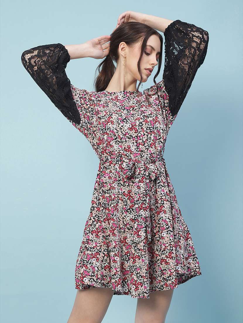 women's fit & flare floral dress - 18246538 -  Standard Image - 2