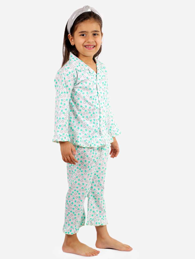 printed nightwear pajama set - 18247158 - Standard Image - 2