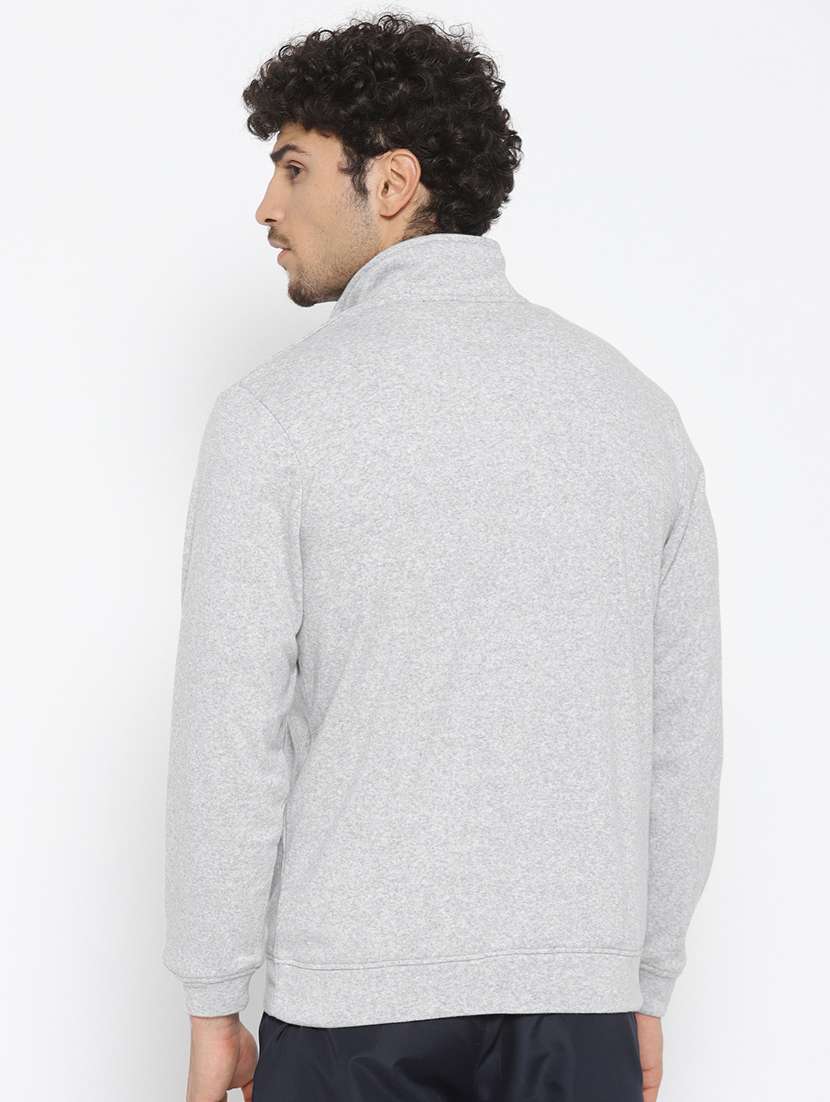 grey solid casual jacket - 18247742 -  Standard Image - 2