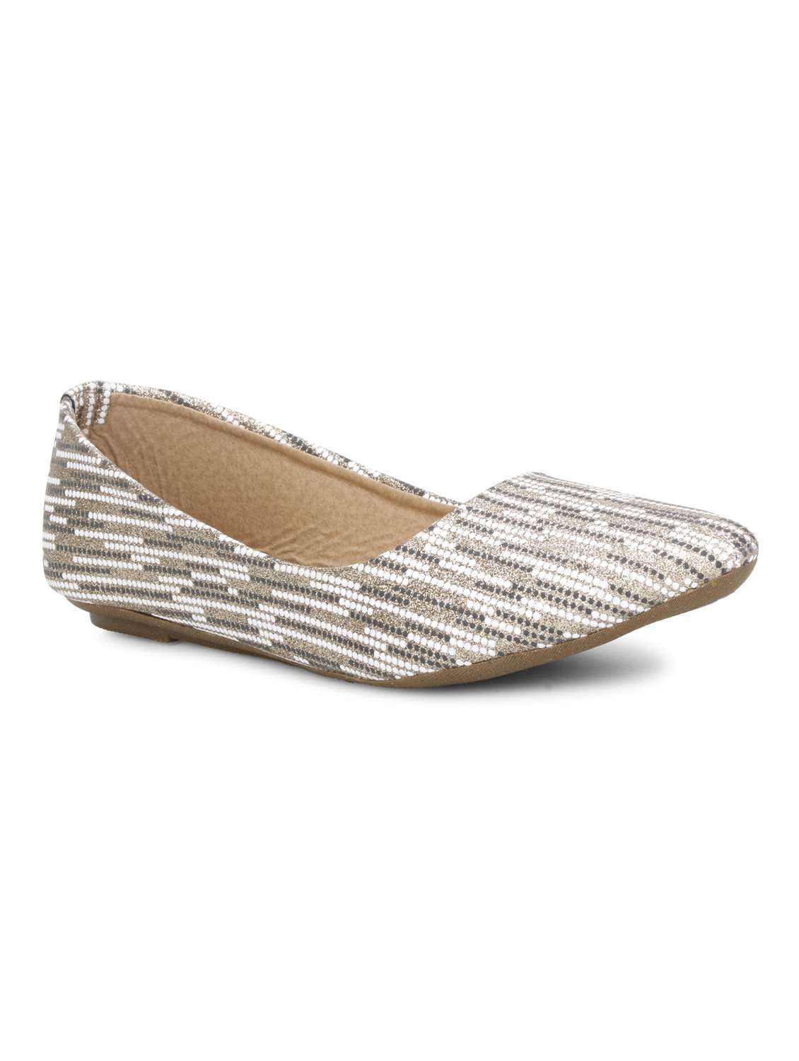 black faux leather ballerina