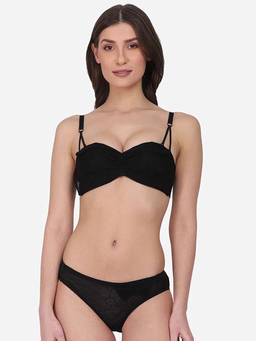 black lace bras and panty set - 18247930 -  Zoom Image - 0