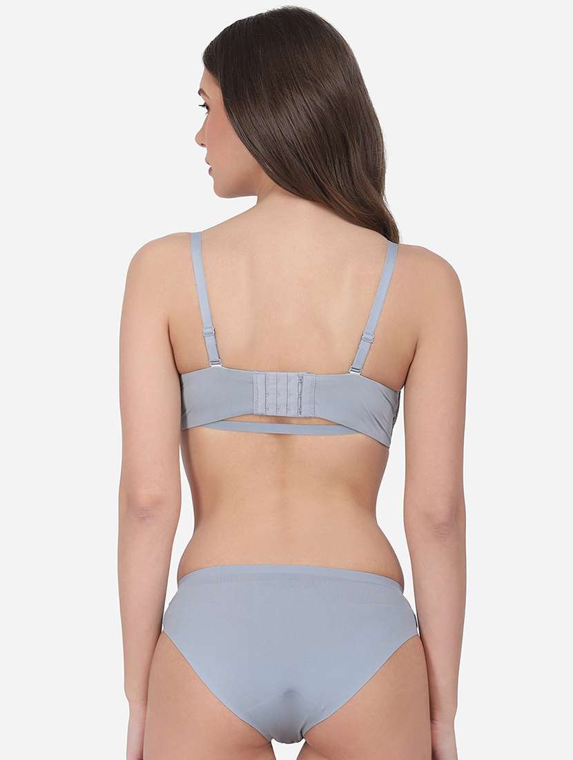 grey lace bras and panty set - 18247932 - Standard Image - 2