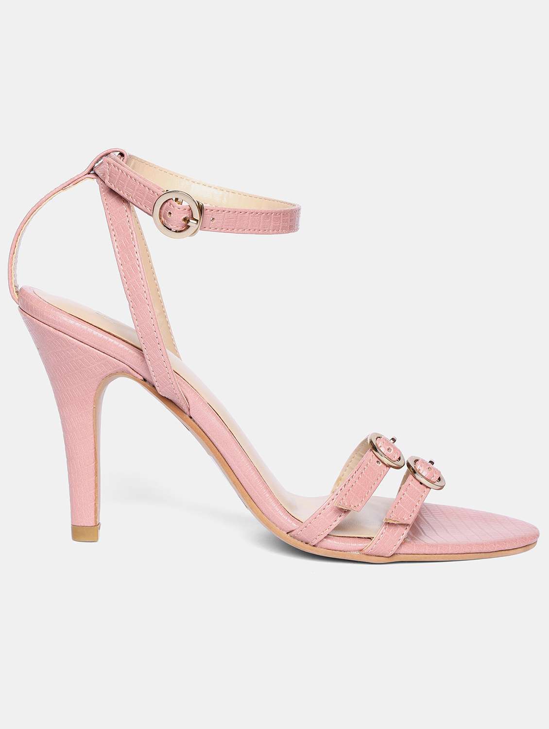 pink pu ethnic sandals