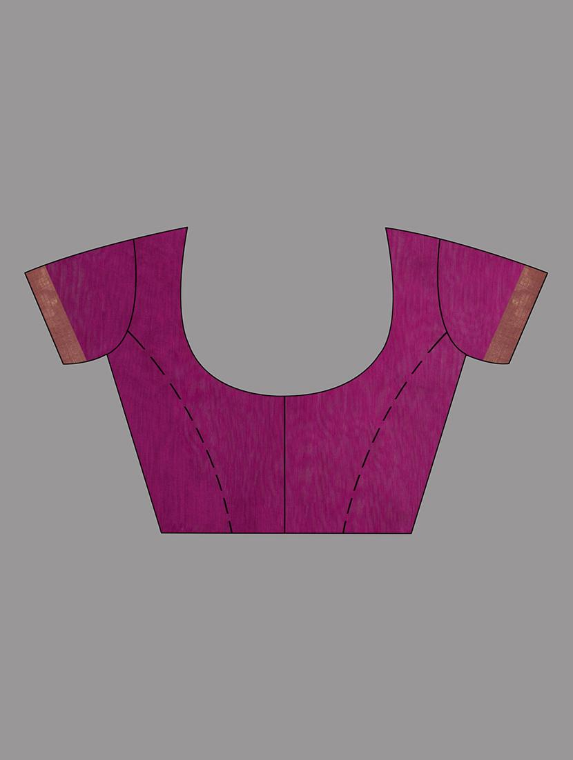 magenta handloom saree with blouse - 18248052 - Standard Image - 2