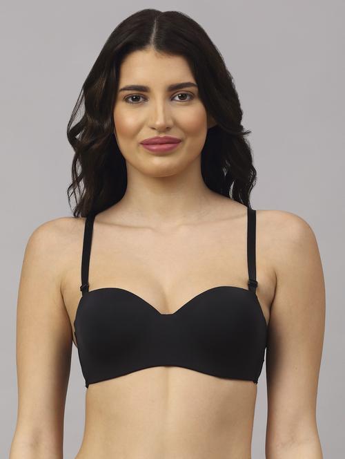 black solid  balconette bra - 18248315 -  Standard Image - 0