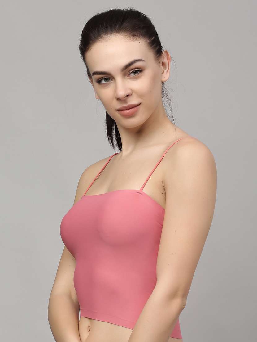 pink solid  bralette bra