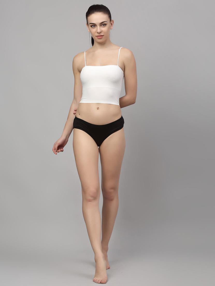 white solid bralette bra - 18248342 - Standard Image - 2
