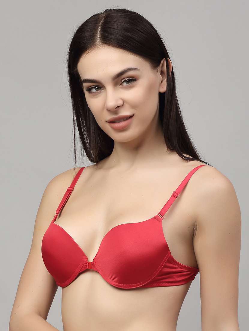 red solid  push up bra