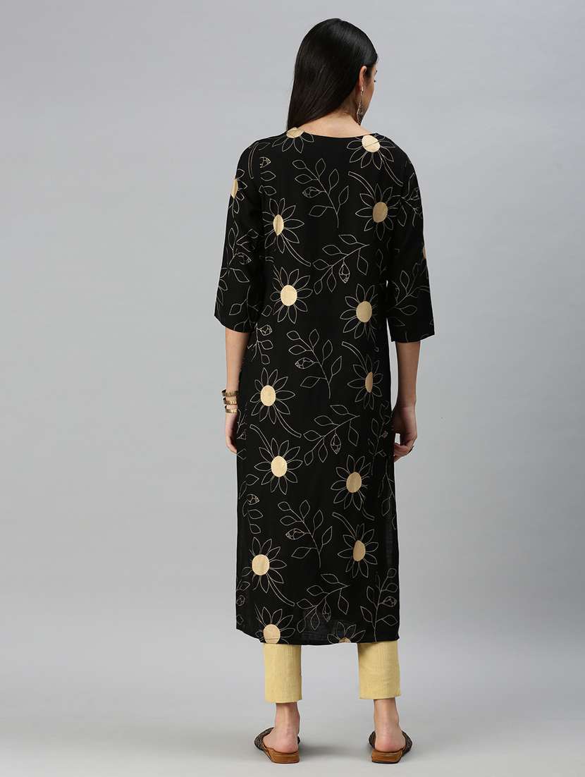 women's straight kurta - 18249158 - Standard Image - 2