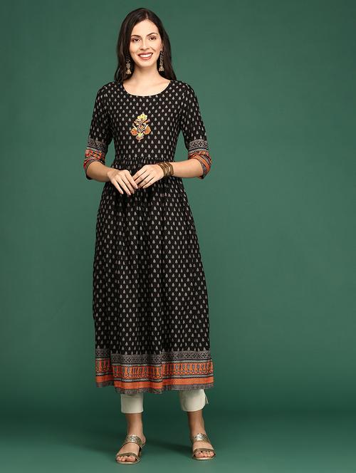 women's flared kurta - 18249164 - Standard Image - 0