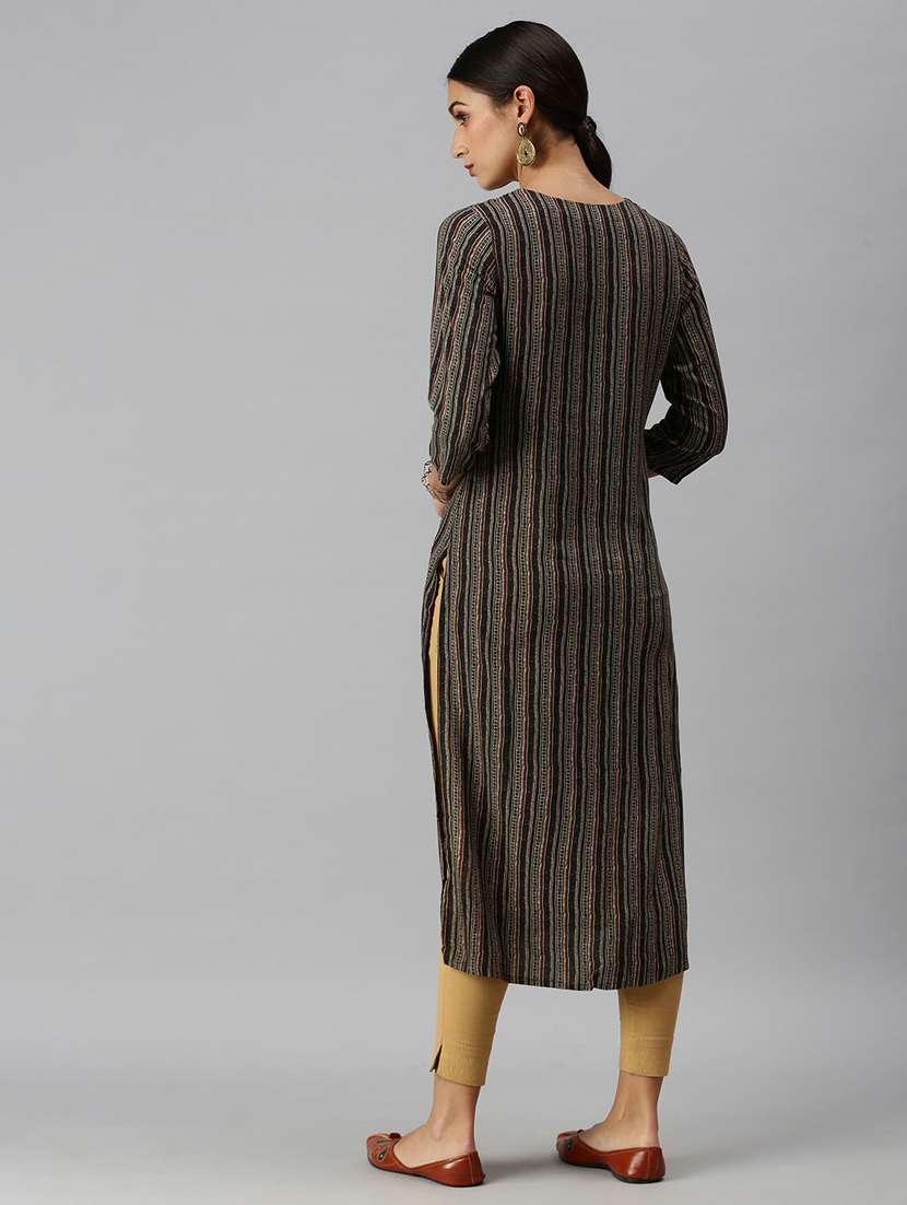 women's straight kurta - 18249172 -  Standard Image - 2