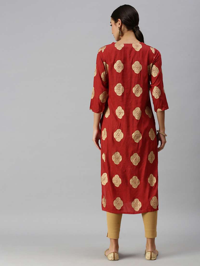 women's straight kurta - 18249188 -  Standard Image - 2