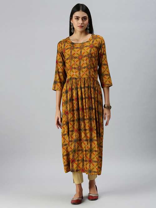 women's flared kurta - 18249269 - Standard Image - 0