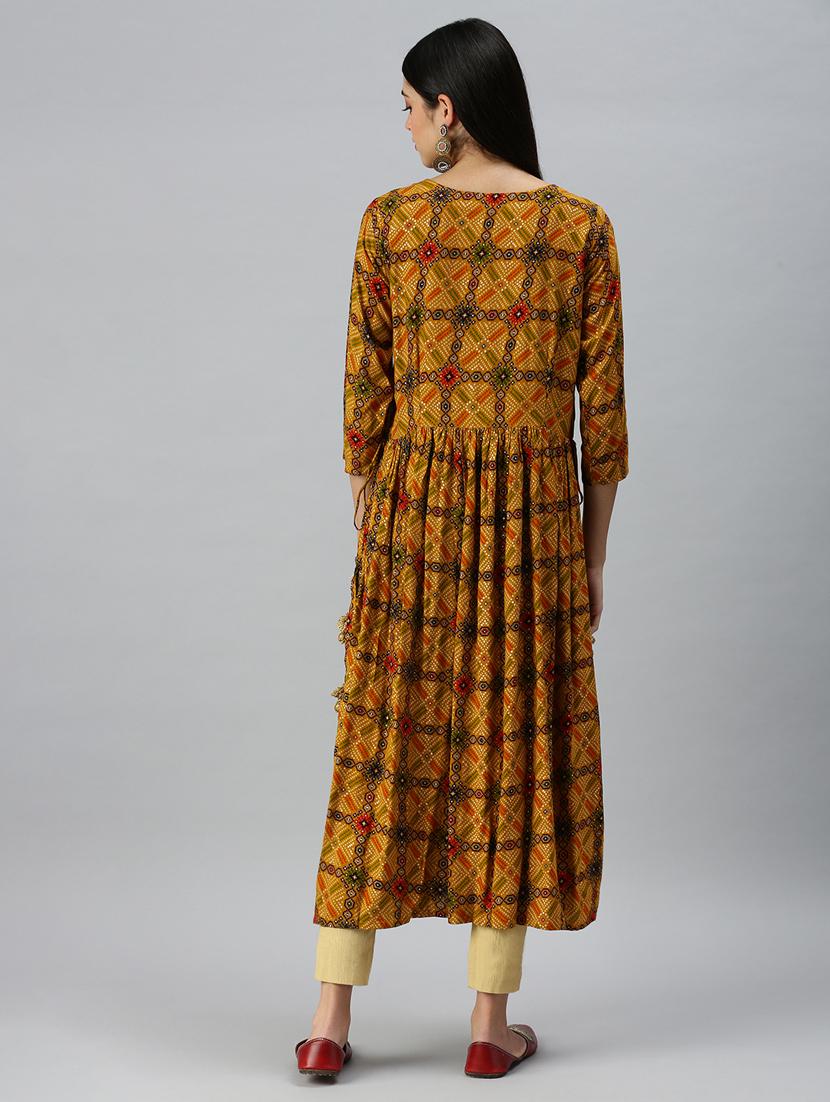 women's flared kurta - 18249269 - Standard Image - 2