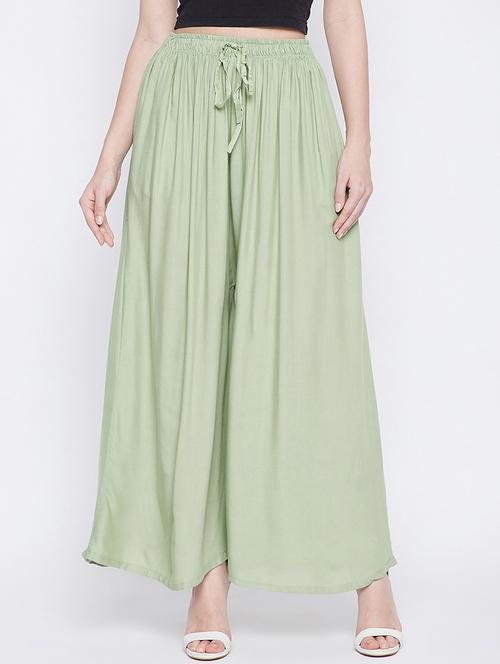mid rise solid palazzo - 18249318 - Standard Image - 0
