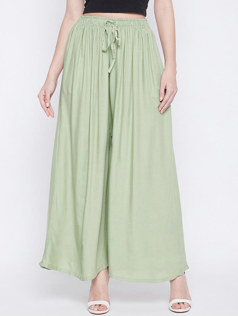 mid rise solid palazzo - 18249318 - Zoom Image - 0