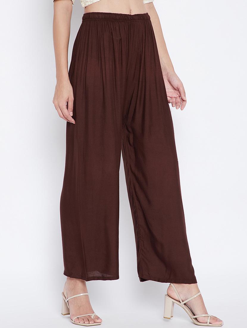 mid rise solid palazzo - 18249333 - Zoom Image - 0