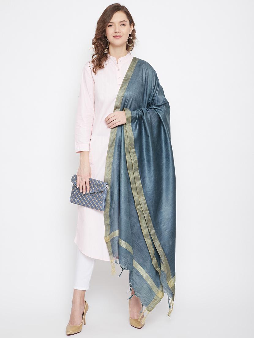 plain woven dupatta - 18249444 - Standard Image - 2