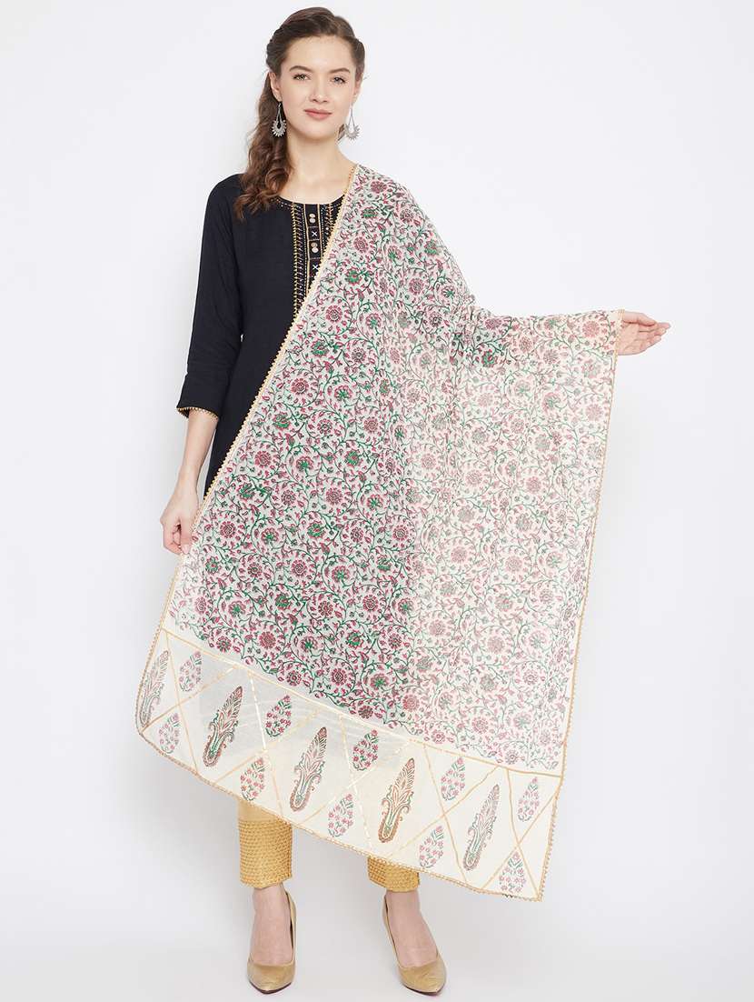 multi colored cotton dupatta