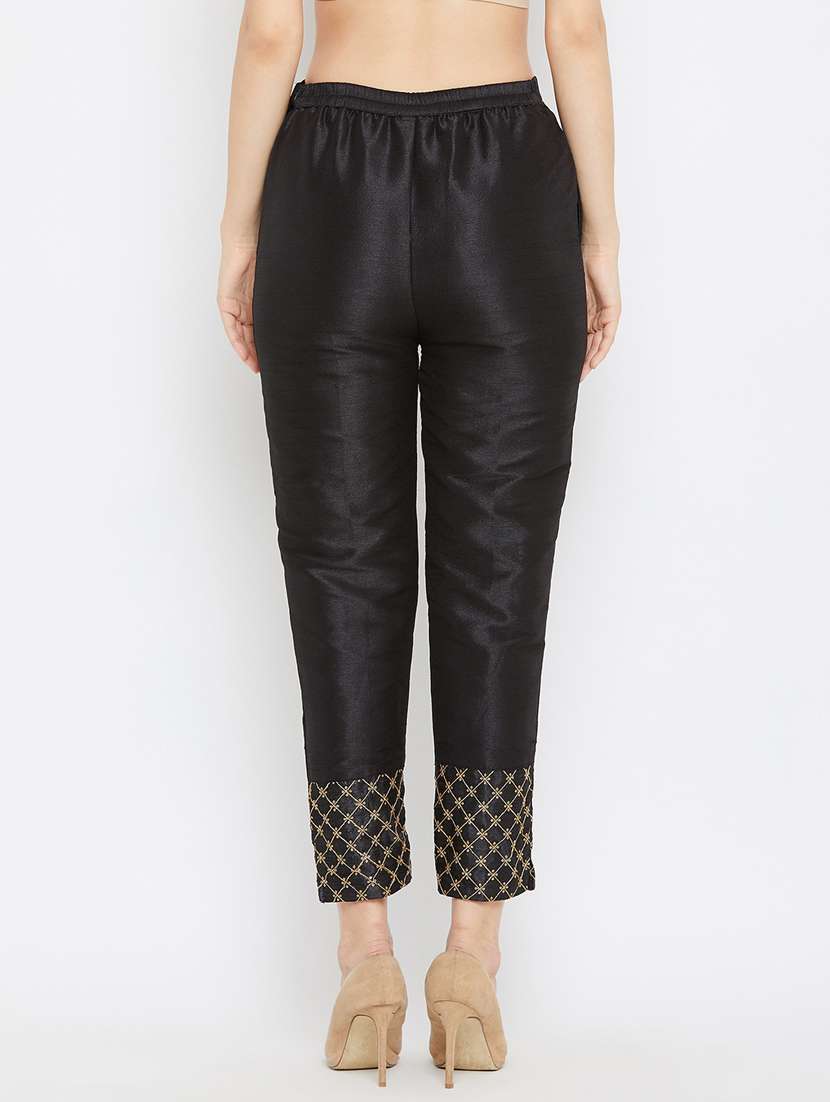 solid embroidered pants - 18249492 -  Standard Image - 2