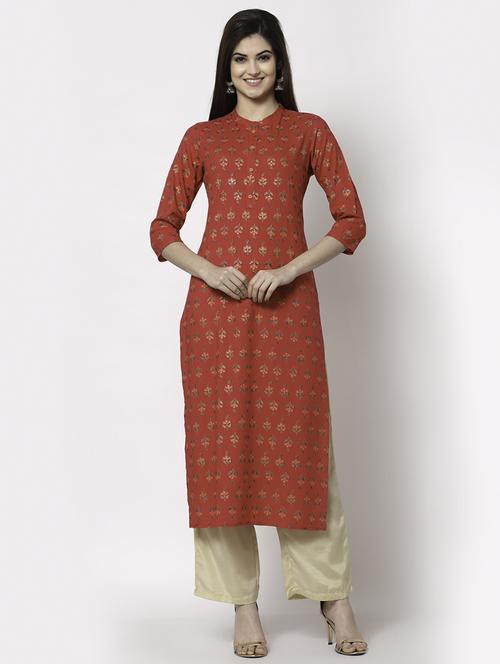 women's straight kurta - 18250188 - Standard Image - 0