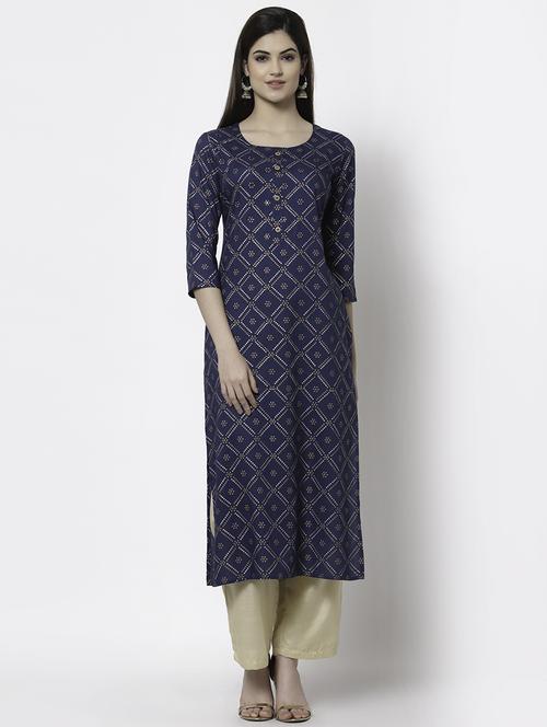 women's straight kurta - 18250190 -  Standard Image - 0