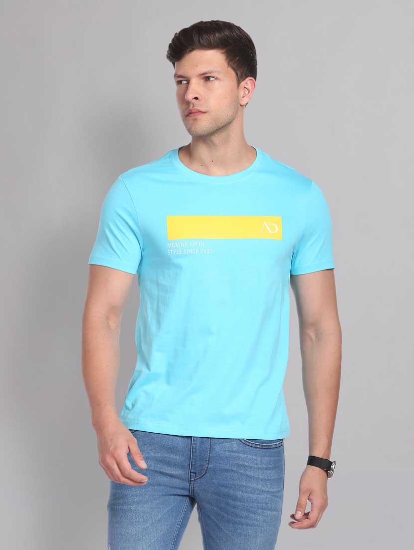 blue printed t-shirt - 18250323 -  Zoom Image - 0