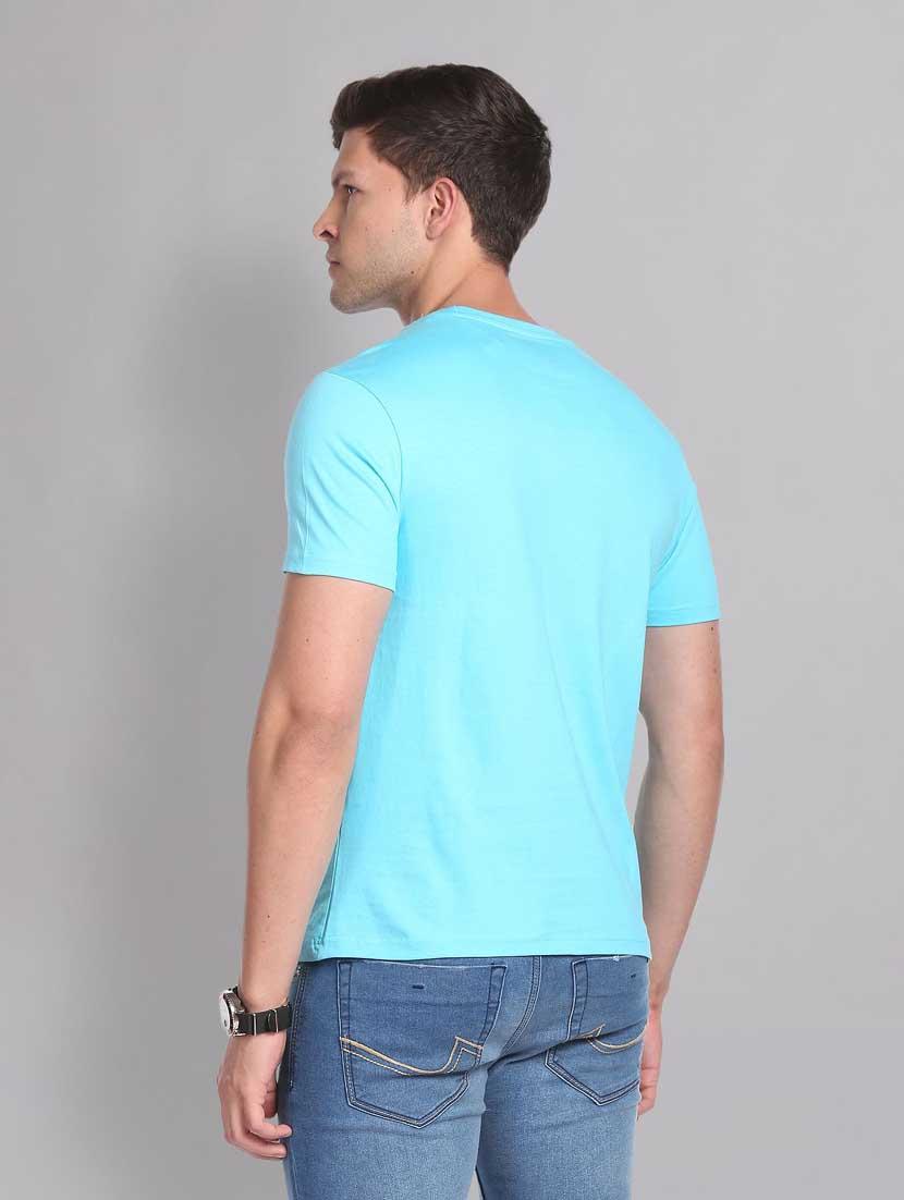 blue printed t-shirt - 18250323 - Standard Image - 2