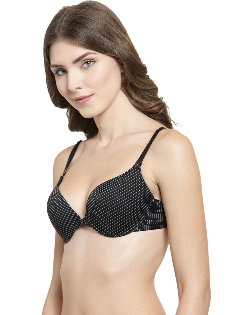 black striped push up bra - 18251024 - Standard Image - 2
