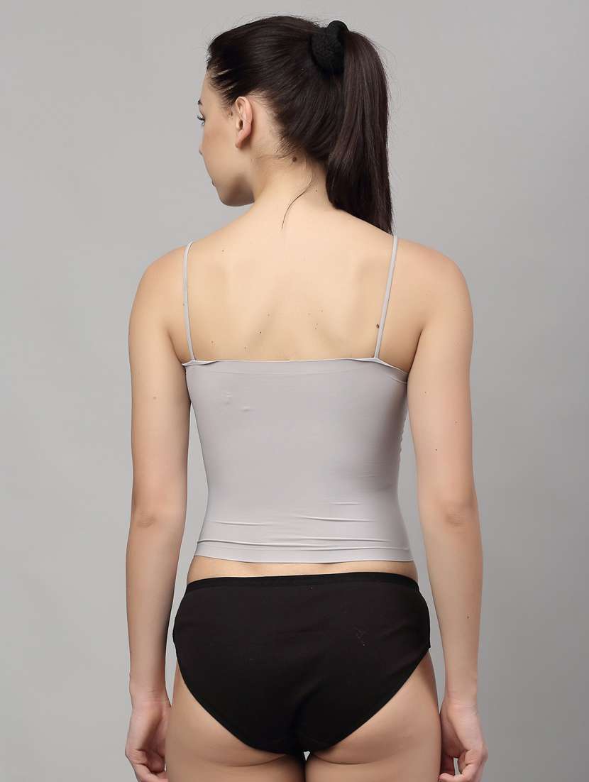 grey solid bras and panty set - 18251263 -  Standard Image - 2