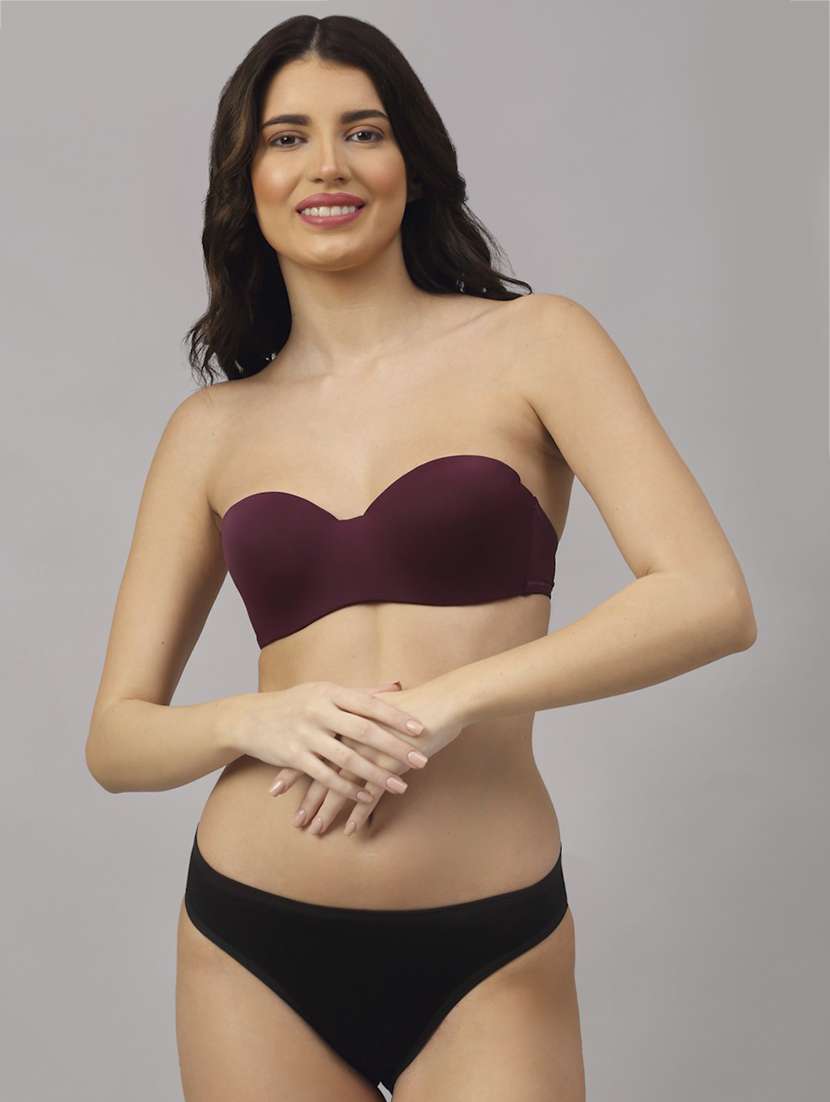 purple polyester bras and panty set