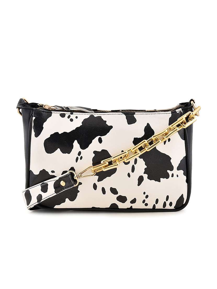 white leatherette (pu) sling bag