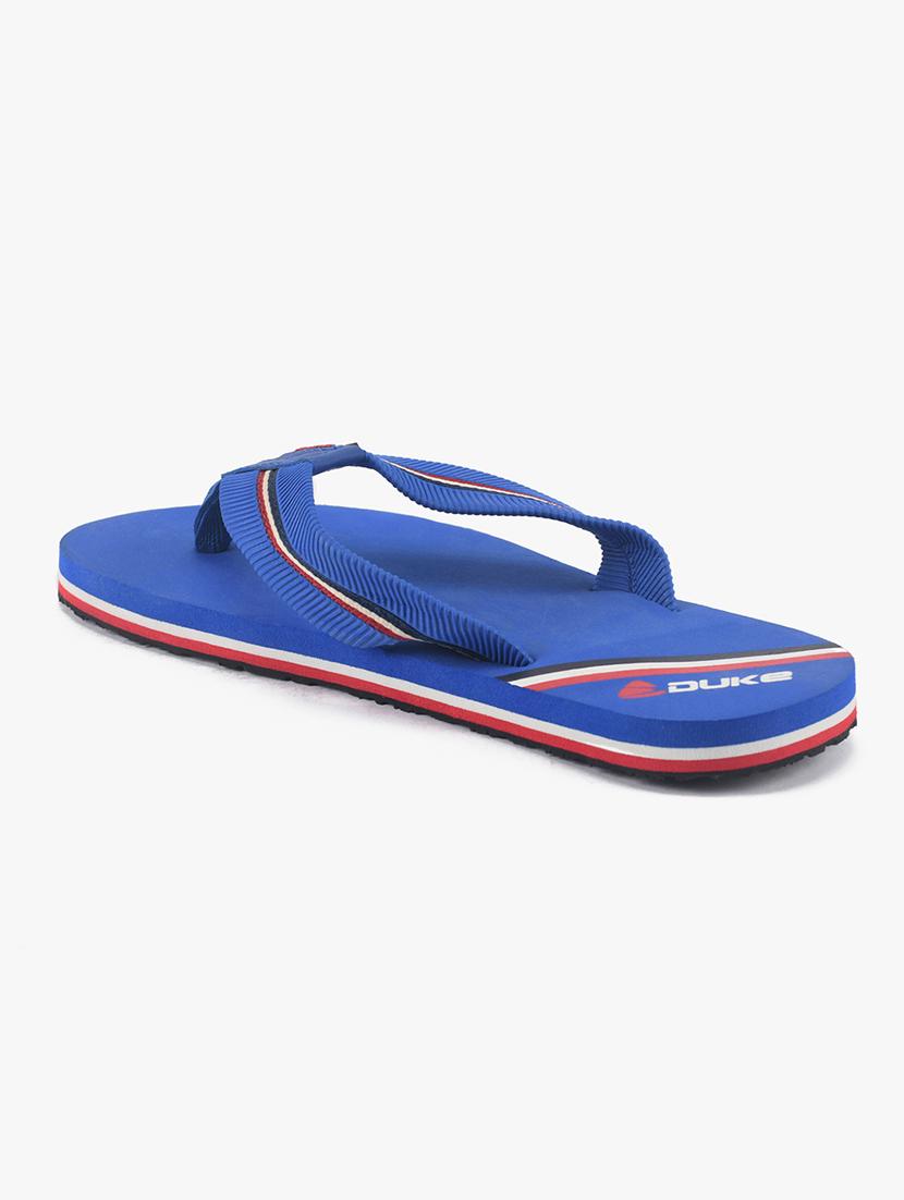 blue synthetic & mesh slip on flip flops - 18253163 - Standard Image - 2