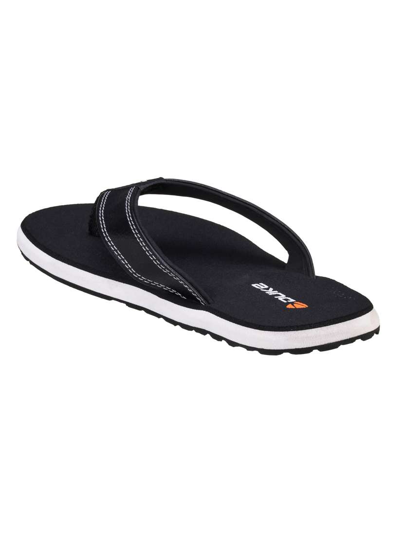 black synthetic & mesh slip on flip flops - 18253174 - Standard Image - 2