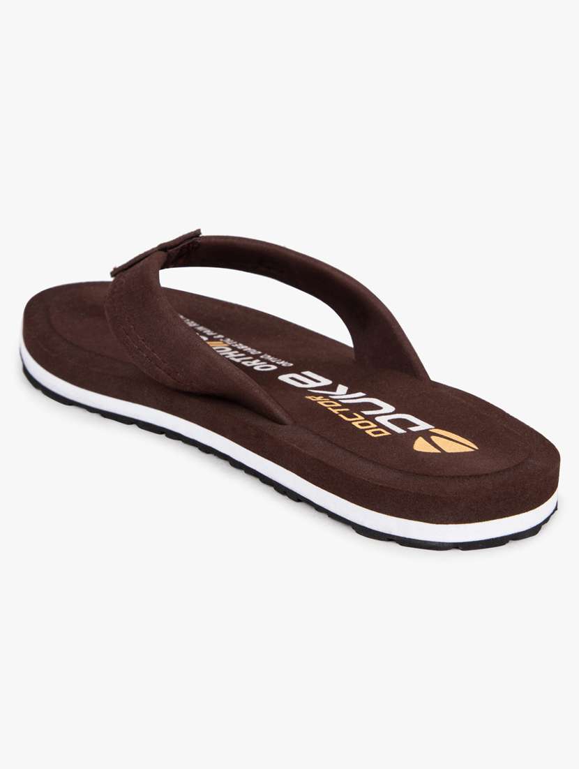 brown synthetic & mesh slip on flip flops - 18253179 - Standard Image - 2