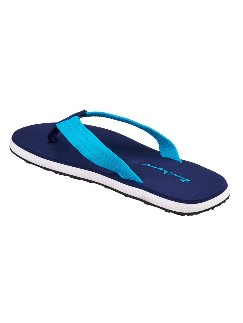navy synthetic & mesh slip on flip flops - 18253196 - Standard Image - 2