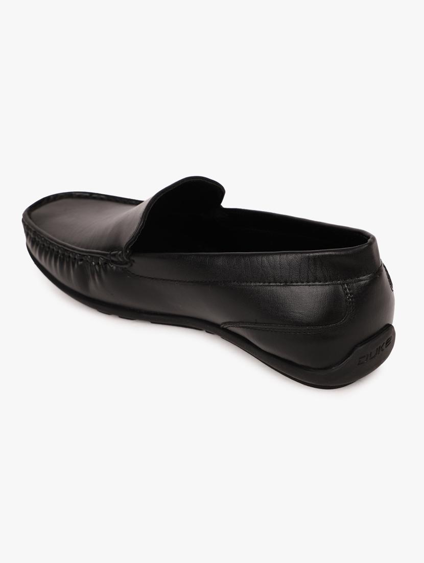black synthetic slip on casual shoes - 18253373 - Standard Image - 2