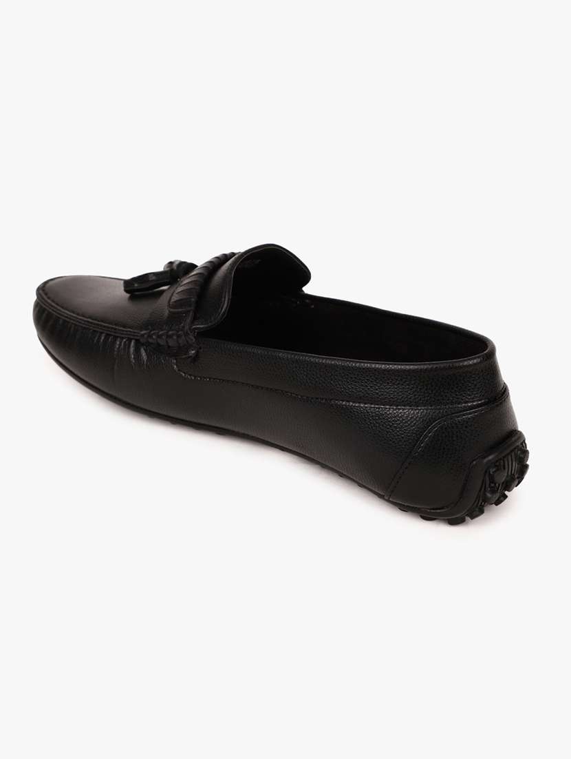 black synthetic slip on casual shoes - 18253380 - Standard Image - 2