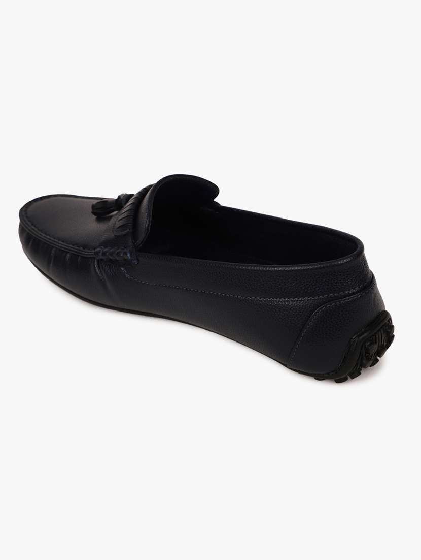 navy synthetic slip on casual shoes - 18253382 - Standard Image - 2