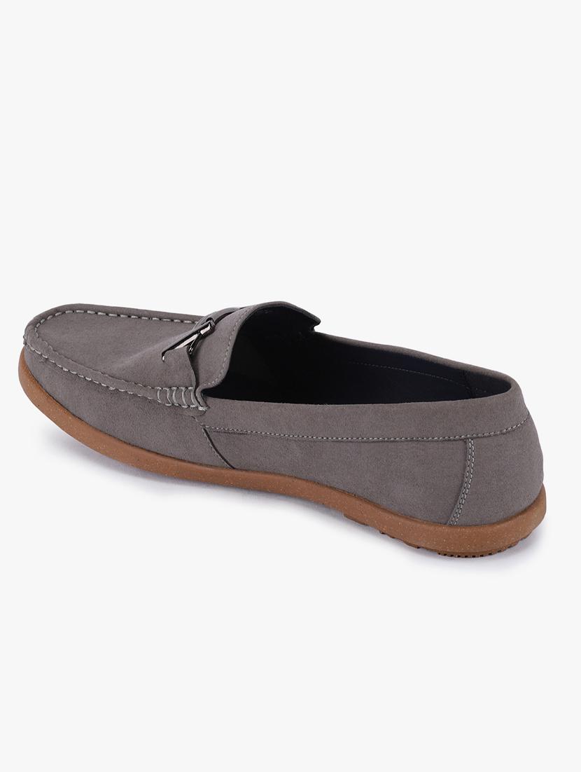 grey synthetic slip on casual shoes - 18253383 - Standard Image - 2