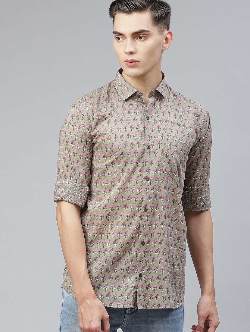 mens florals casual shirt
