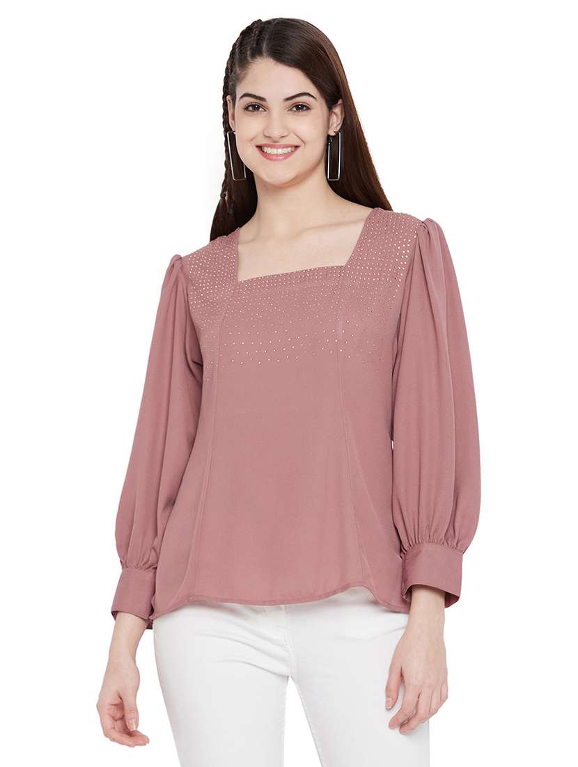 women's a line square neck top