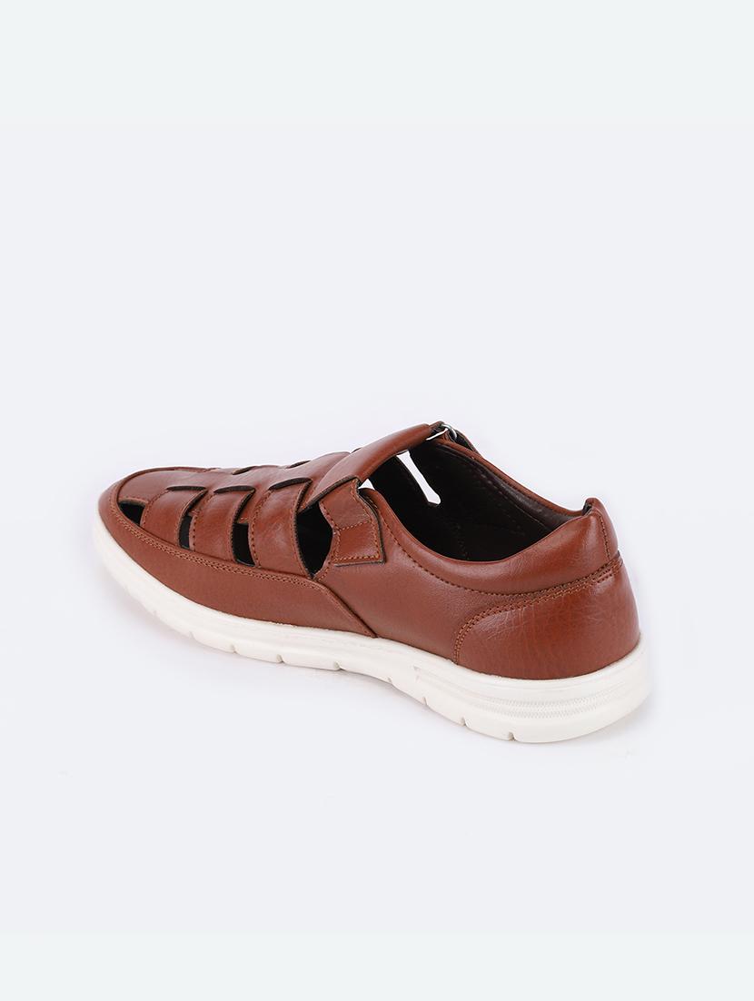 tan synthetic & mesh slip on sandals - 18253840 - Standard Image - 2
